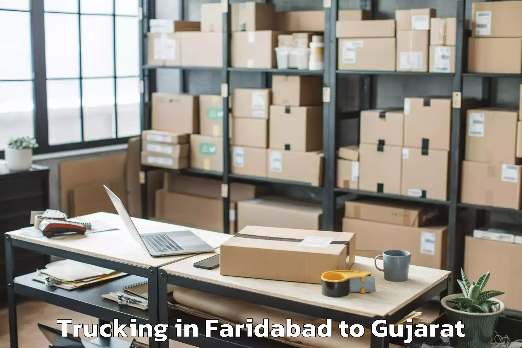 Get Faridabad to Jodiya Bandar Trucking